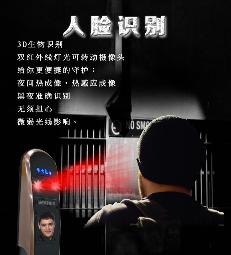 華升智能家居 生物識別全自動門鎖