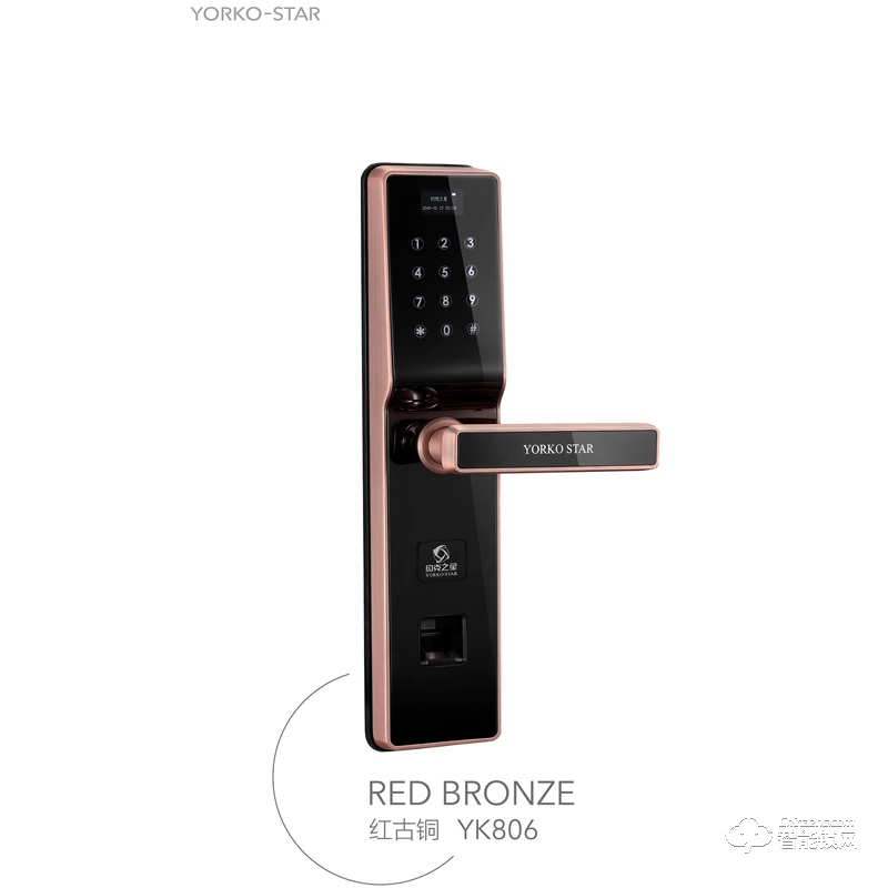 約克智能鎖 YK806智能指紋密碼鎖