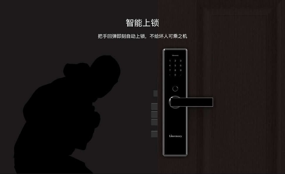 青檸智能鎖 MPro系列隱形家用防盜門密碼鎖