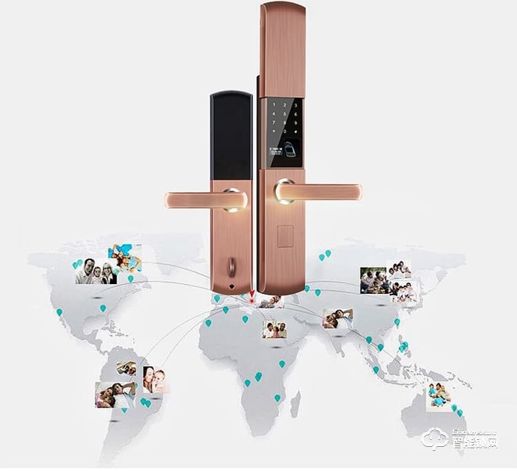 百蒙智能鎖 滑蓋指紋鎖家用防盜門智能門鎖