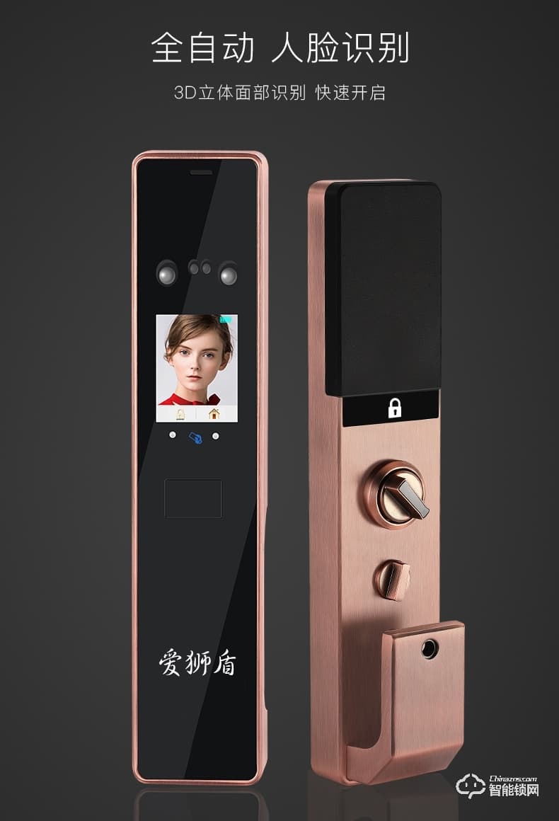 愛獅盾智能鎖 ASD-F3智新款人臉識別密碼鎖