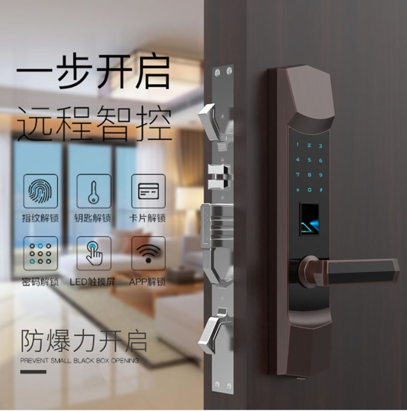 簡文安防智能鎖 DSC_6481指紋密碼智能鎖