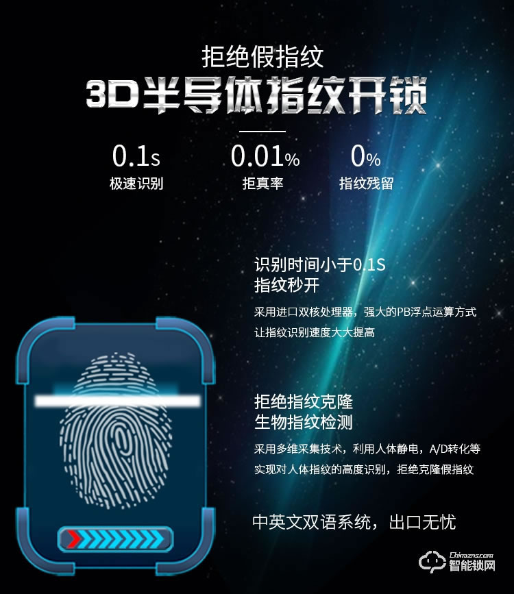 萬廈福智能鎖 S8直板式雙密碼智能鎖