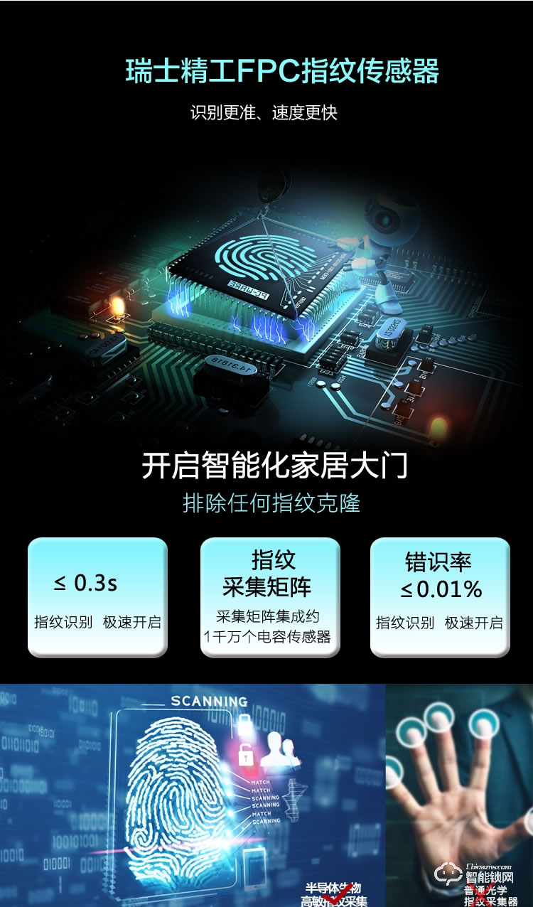 穿山甲智能鎖 全自動指紋密碼鎖