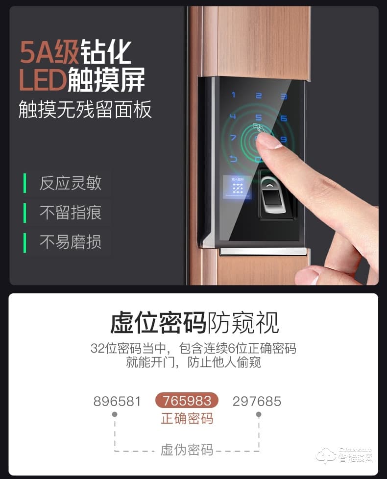 歐慕斯智能鎖 自動(dòng)下滑蓋密碼遠(yuǎn)程控制智能鎖