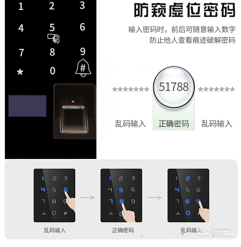 我愛(ài)我家智能鎖 滑蓋指紋密碼鎖