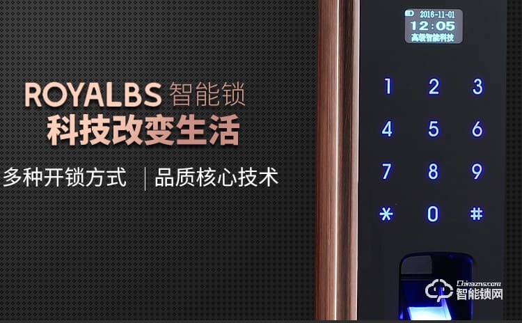 皇嘉博世智能鎖 歐式智能刷卡指紋鎖