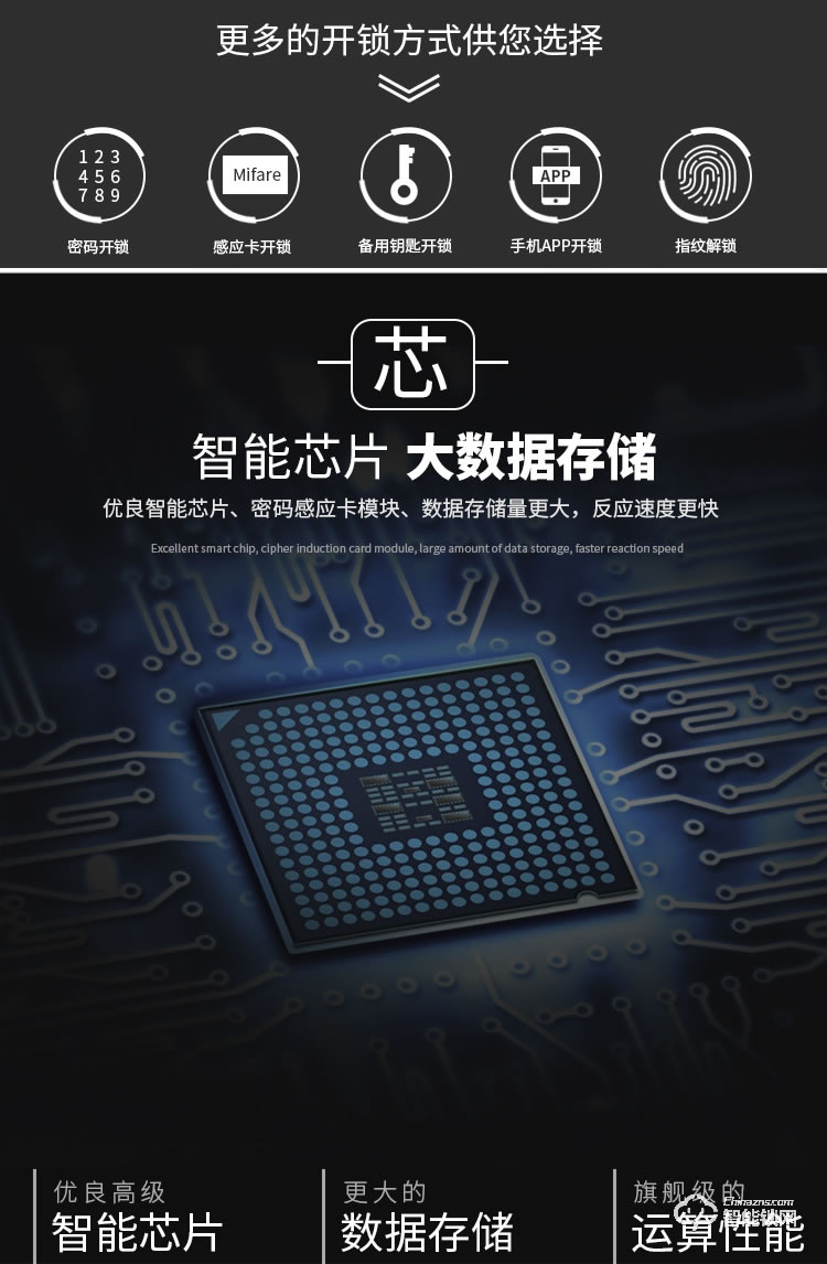 皇嘉博世智能鎖 歐式智能刷卡指紋鎖