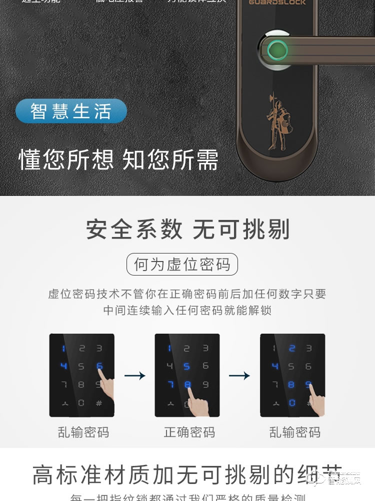 戈德仕智能鎖 A4指紋密碼鎖