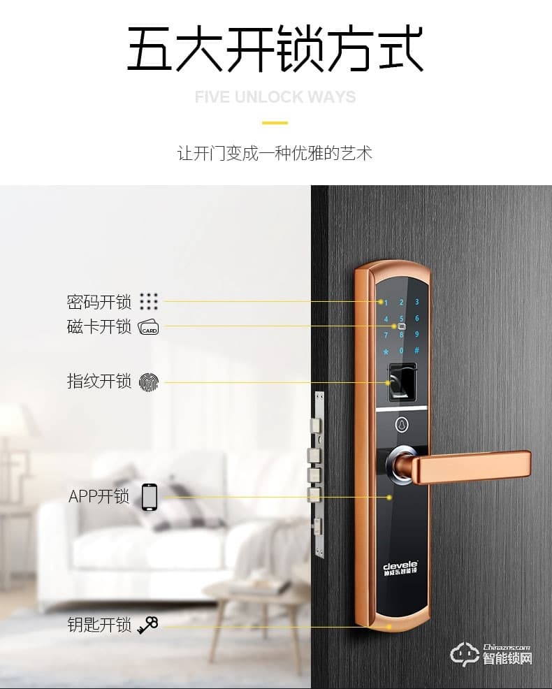 迪威樂(lè)智能鎖 D2家用防盜門鎖通用型電子鎖