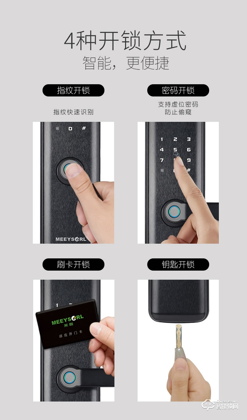 米梭智能鎖 GX-X1BO防盜門鎖智能鎖門鎖