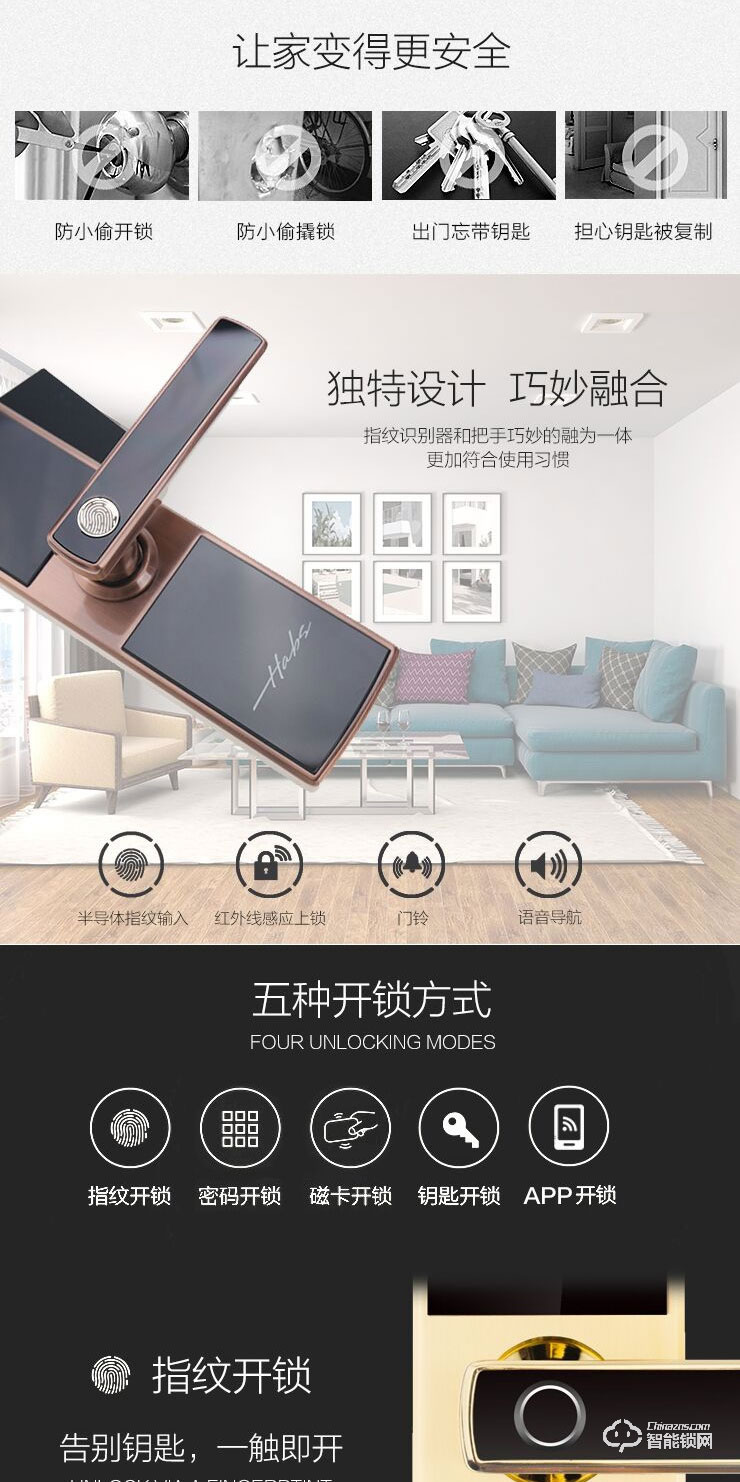 哈博士智能鎖 818全自動萬能互換智能鎖