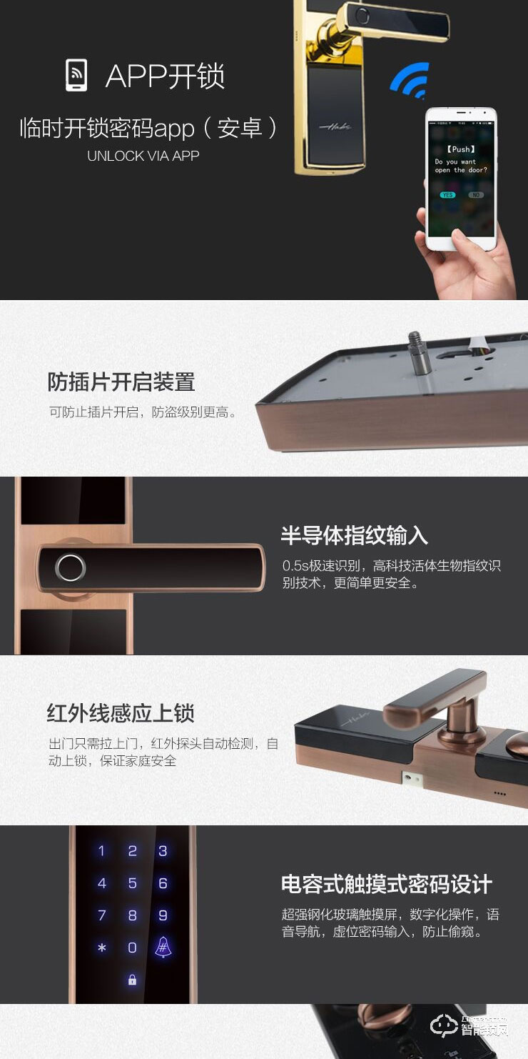 哈博士智能鎖 818全自動萬能互換智能鎖