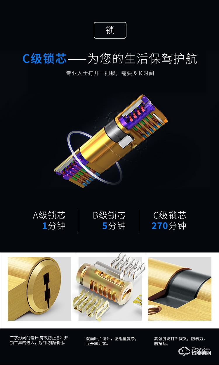 德堡盾指紋鎖 DH772家用防盜門鎖密碼鎖