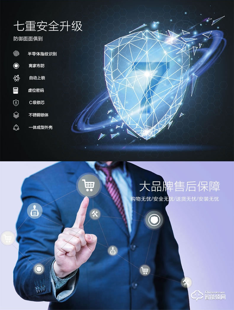 海爾智能鎖 T51家用推拉鎖防盜門(mén)鎖密碼鎖