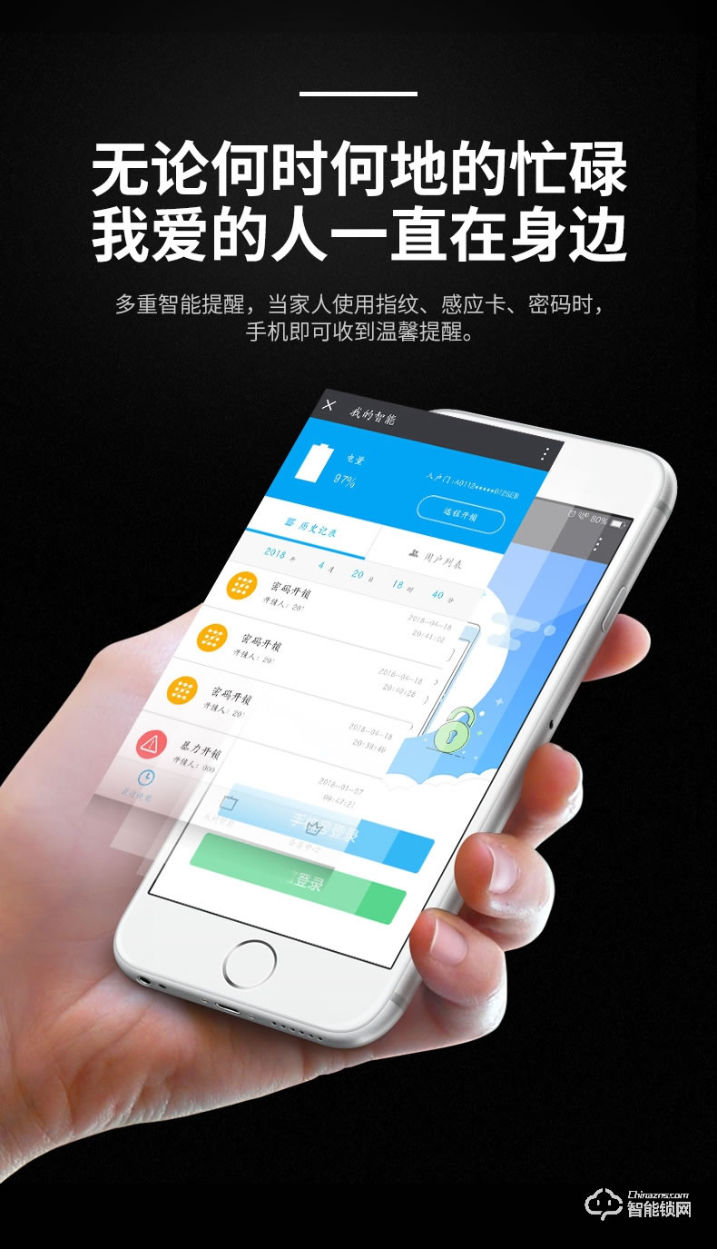 歐寶智能鎖 PX玻璃觸摸屏智能鎖