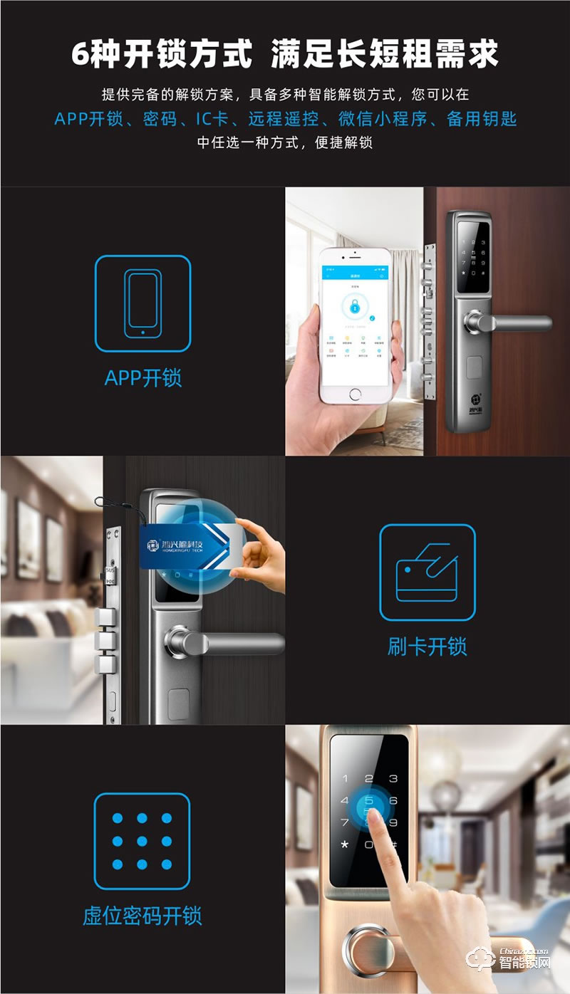 鴻興福智能鎖 V8酒店公寓密碼鎖