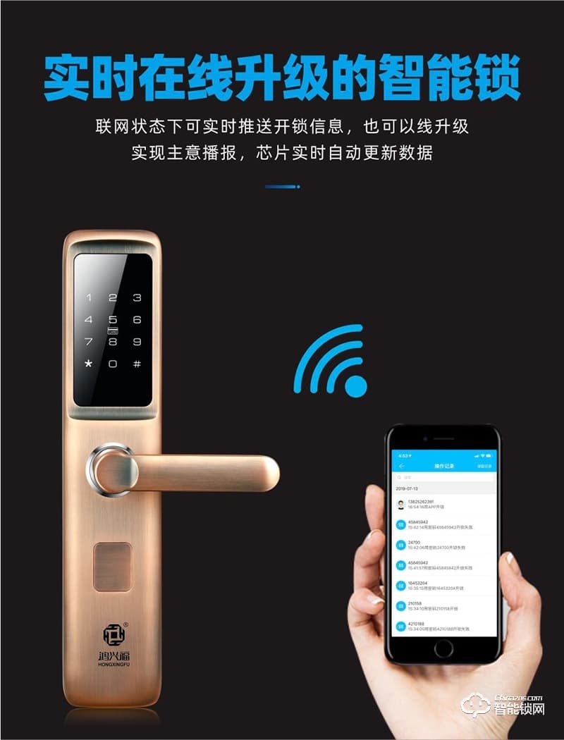 鴻興福智能鎖 V8酒店公寓密碼鎖