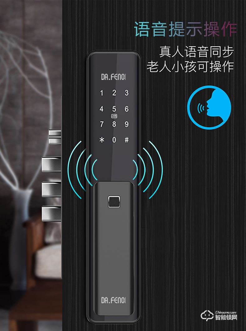 達(dá)文西智能鎖 DF710全自動(dòng)指紋滑蓋智能鎖