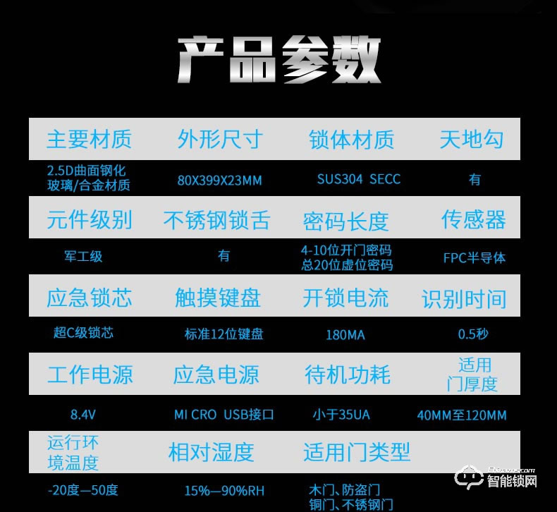 達(dá)文西智能鎖 DF710全自動(dòng)指紋滑蓋智能鎖