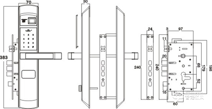 威薩智能鎖 金剛V7系列家用防盜電子鎖防盜門鎖