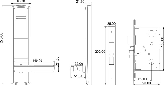 威薩智能鎖 V890系列家用防盜電子鎖