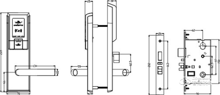 威薩智能鎖 V812系列電子鎖防盜門鎖