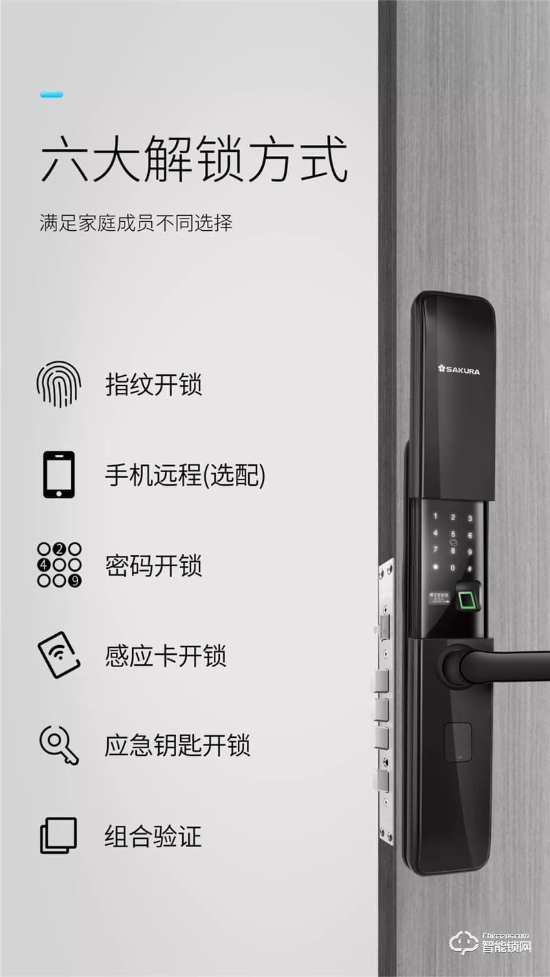 櫻花智能鎖 8288自動滑蓋智能鎖
