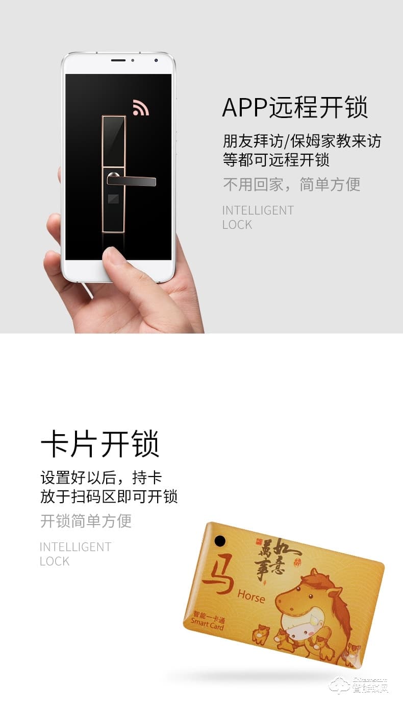 智聯(lián)美家智能鎖 M0507自動下滑蓋指紋密碼鎖