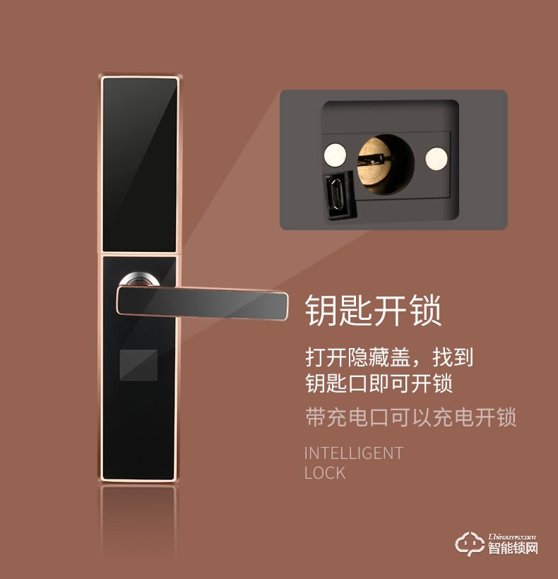 智聯(lián)美家智能鎖 M0507自動下滑蓋指紋密碼鎖