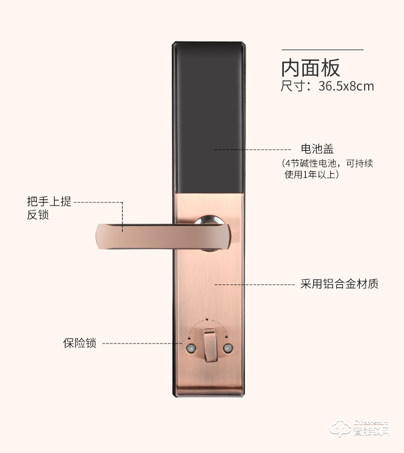 智聯(lián)美家智能鎖 M0505小滑蓋密碼智能鎖