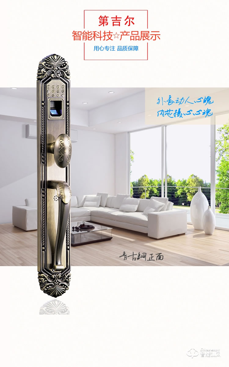 第吉爾智能鎖和 #6600-126歐式木門大門智能鎖