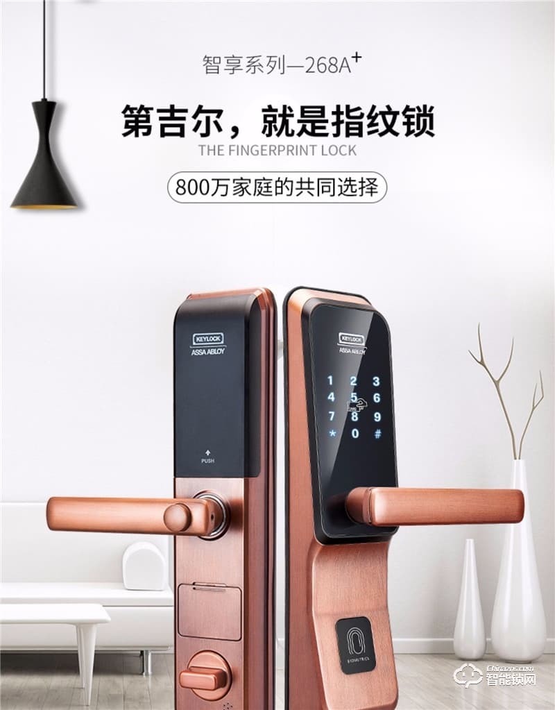 第吉爾智能鎖 #6600-268智能密碼鎖磁卡大門鎖新門禁鎖