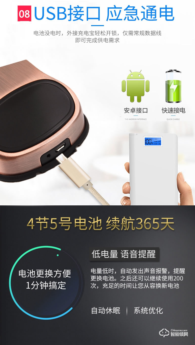 思歌智能鎖 A122家用防盜門智能鎖刷卡鎖