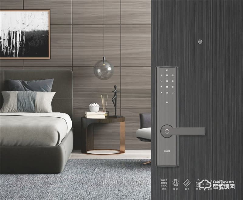 KUB智能鎖 KX3平板一握開指紋密碼鎖