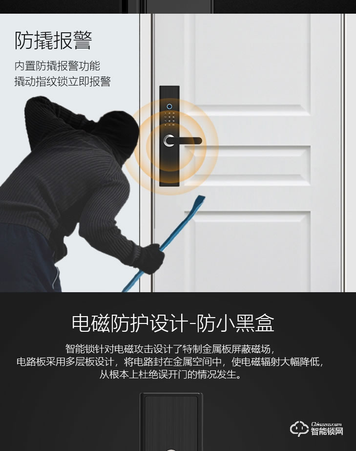 居聯(lián)智能鎖 B1防撬報(bào)警語音導(dǎo)航半自動(dòng)智能鎖