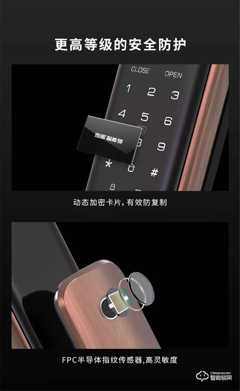 頂固智能鎖 T3第三代全自動推拉智能鎖