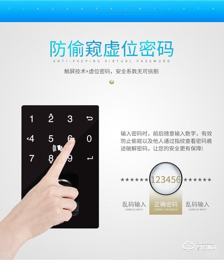 格安智能鎖 K5012智能指紋密碼電子鎖
