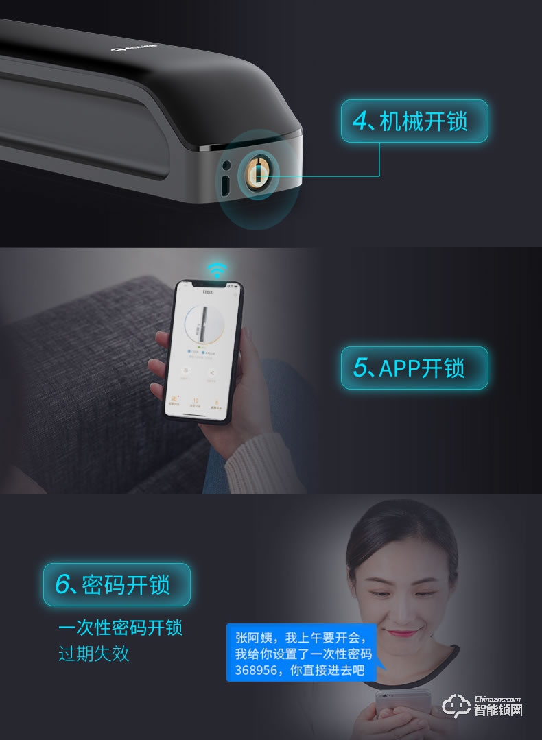 移康智能鎖 E6800全自動家用防盜智能門鎖電子鎖