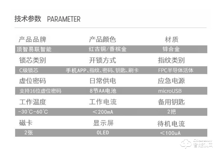 上品易聯智能鎖 YSH1智能指紋密碼鎖