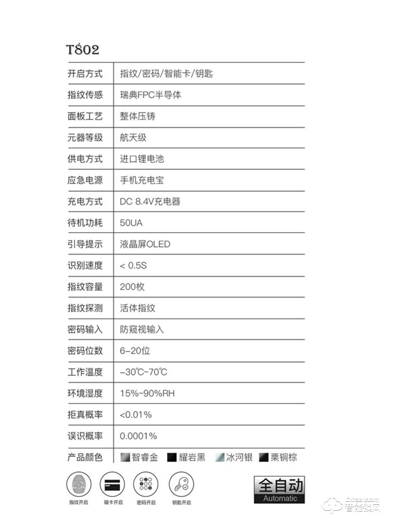 泰衛智能鎖 T802磁卡密碼鎖防撬門鎖