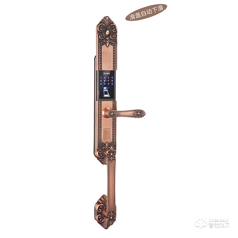 黃金龍智能鎖 V8大拉手別墅指紋密碼鎖