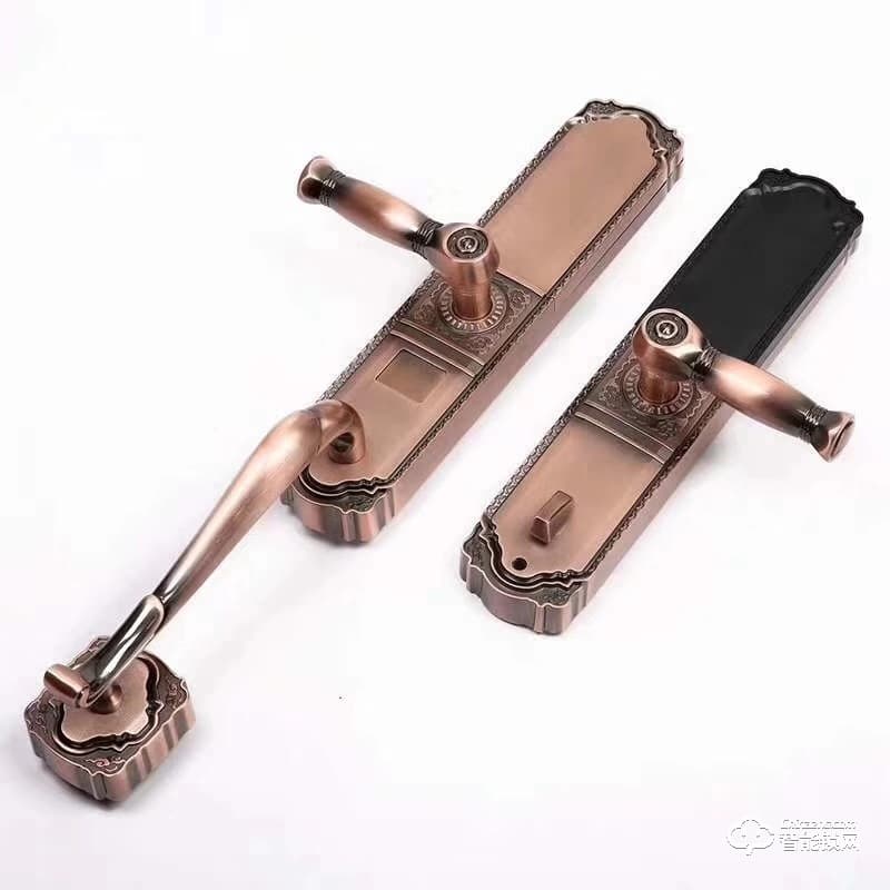 九豪智能鎖 H808別墅滑蓋指紋密碼鎖