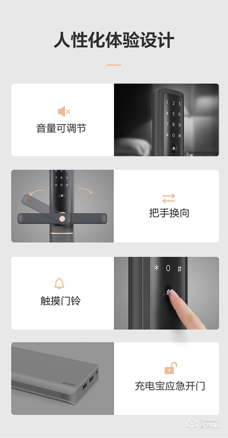 美的智能鎖 M1家用防盜門木門密碼鎖智能門鎖