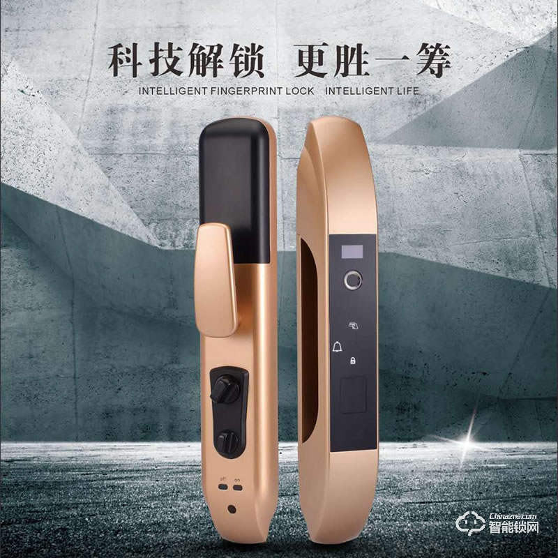 羅威納智能鎖 家用防盜門指紋密碼智能門鎖