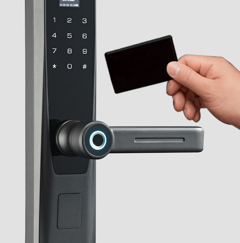創鴻智能鎖 T21家用一握開把手指紋鎖