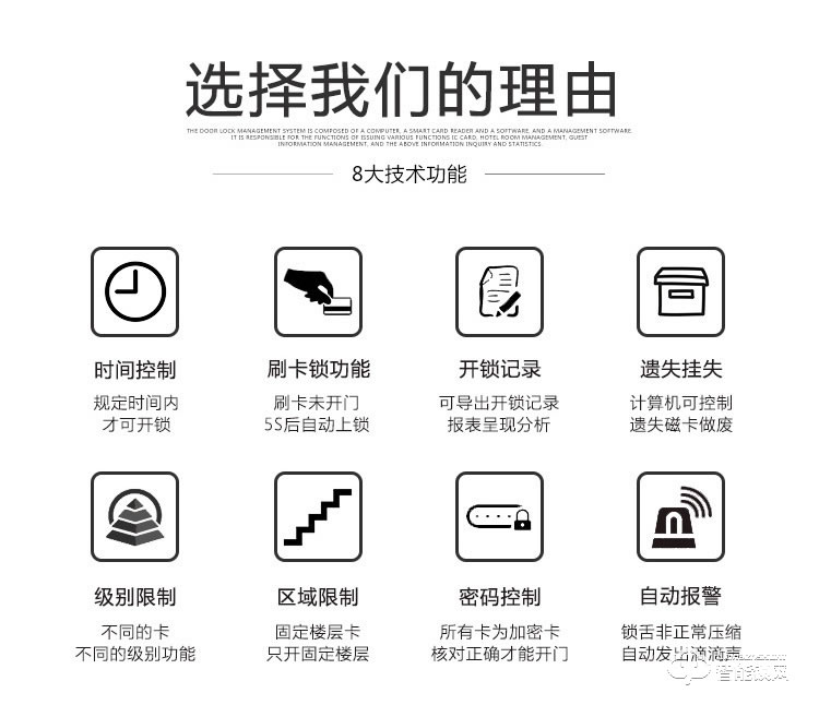 創鴻智能鎖 63RFQH酒店刷卡智能門鎖感應鎖