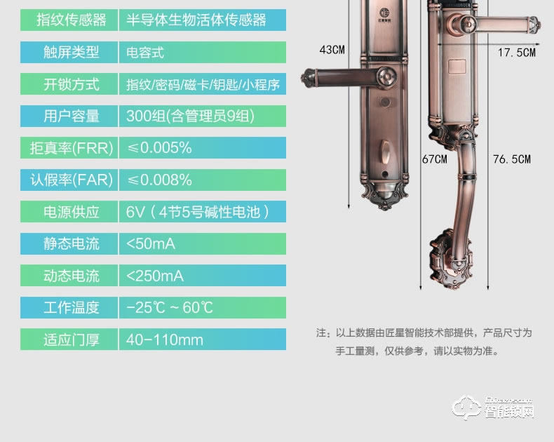 匠星智能鎖 JP2豪華別墅大門戶外密碼鎖