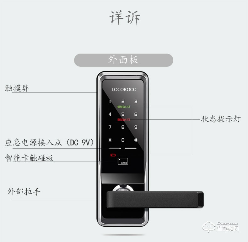 樂扣樂扣智能鎖 LR-3150S防盜門鎖智能電子鎖