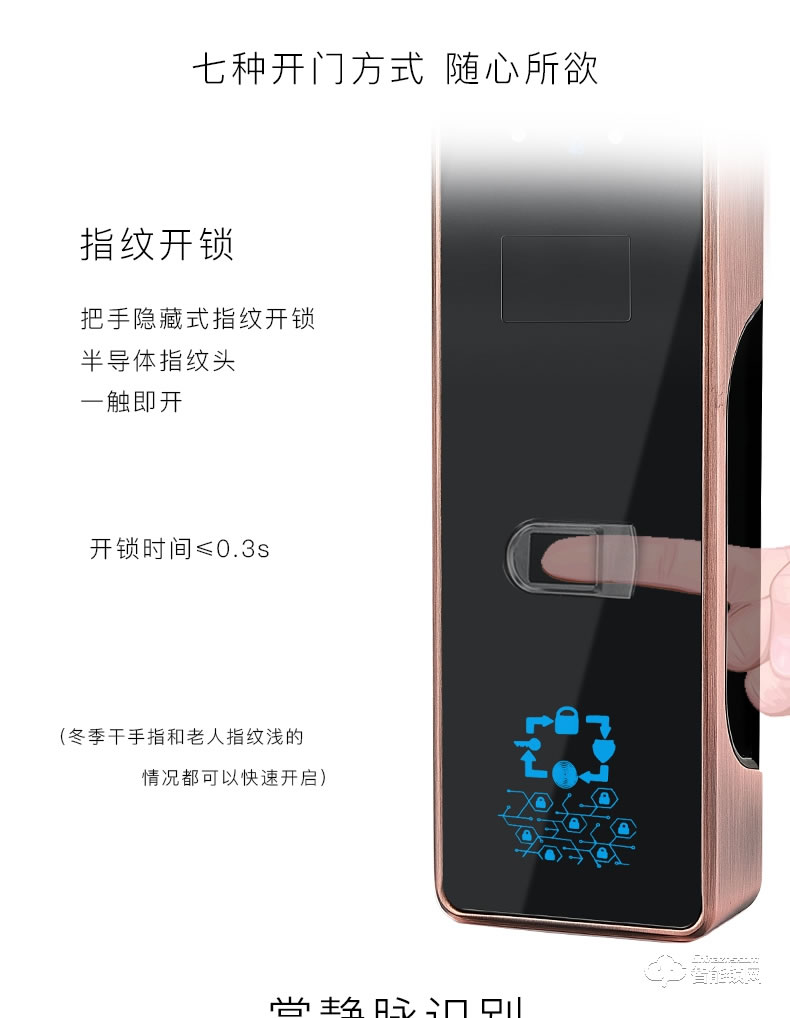 邦臣智能鎖 F3全自動(dòng)人臉識(shí)別鎖大門(mén)鎖